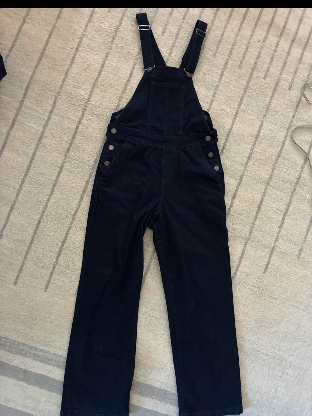 Universal Standard Dark Denim Overalls with Front Pocket